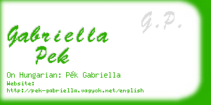 gabriella pek business card