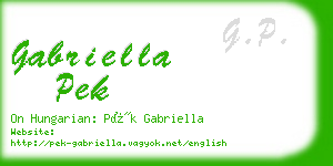 gabriella pek business card